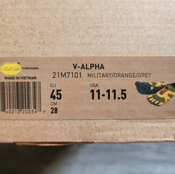 Vibram Fivefingers v-alpha military/ orange size 45EU in original box - Picture 9 of 10